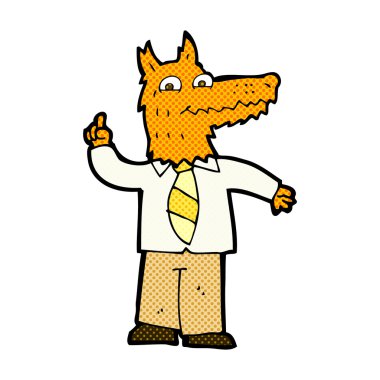 komik karikatür iş fox fikir ile