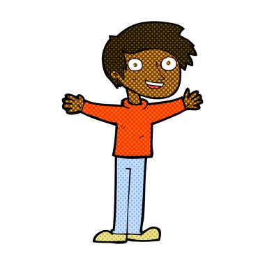 komik karikatür hevesli adam