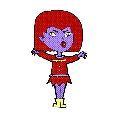 komik karikatür vampir kız