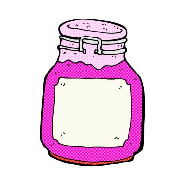 komik karikatür mutfak kavanozu