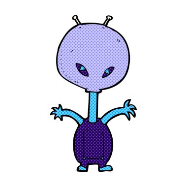 komik karikatür uzaylı