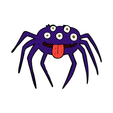 komik karikatür brüt halloween örümcek
