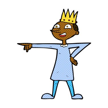 komik karikatür işaret eden Prens