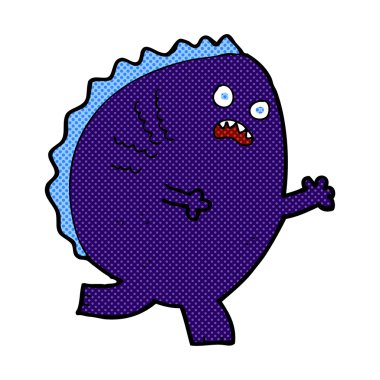 komik karikatür canavar