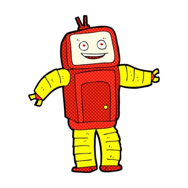 komik karikatür komik robot