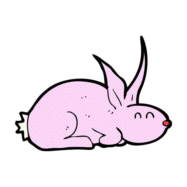 Conejo de dibujos animados cómicos — Vector de stock