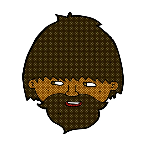 Комический карикатурный бородатый человек — стоковый вектор