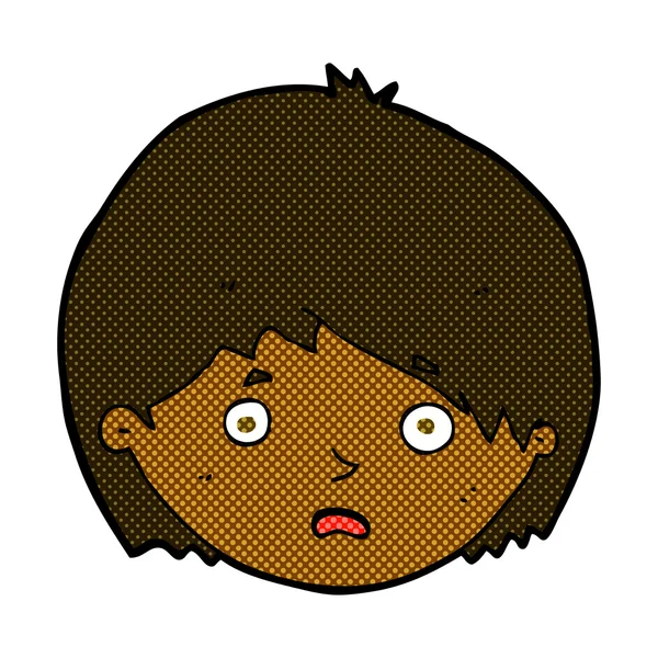 Nešťastný chlapec komiksově kreslenou — Stockový vektor