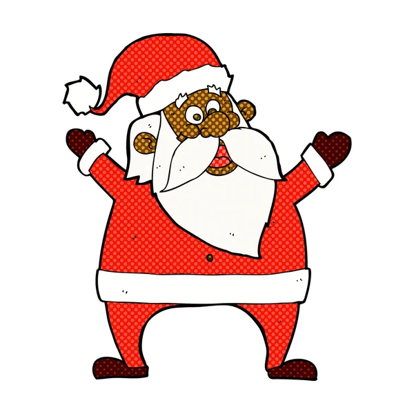 Jolly santa komiska cartoon — Stock vektor