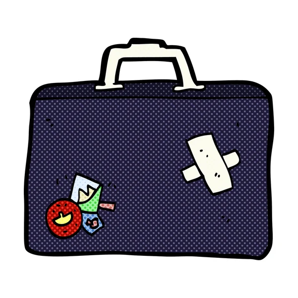 Comic cartoon luggage — Stock Vector