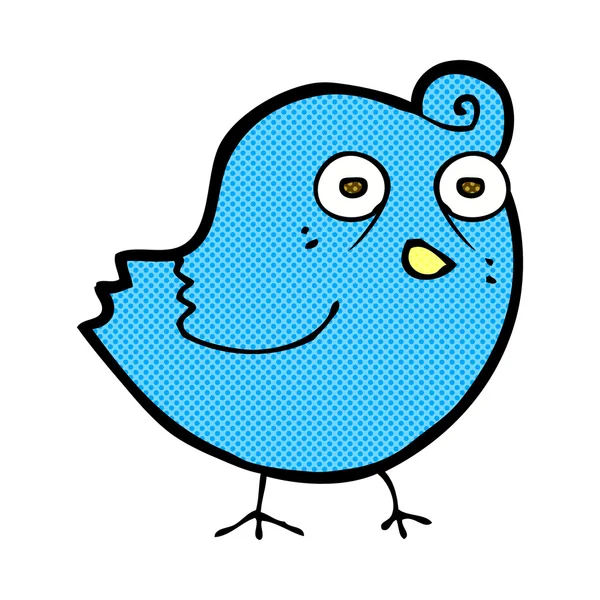 Funny comic cartoon bird — Stock Vector