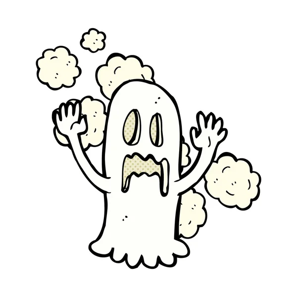 Komiska cartoon spooky ghost — Stock vektor