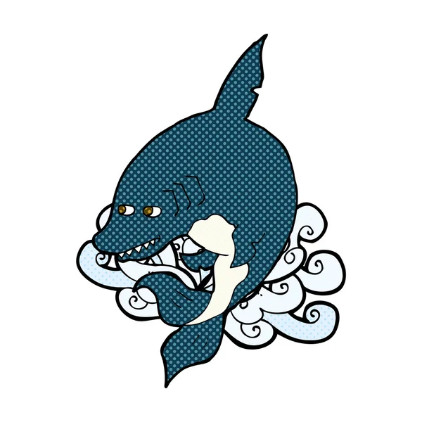 Drôle de dessin animé requin — Image vectorielle