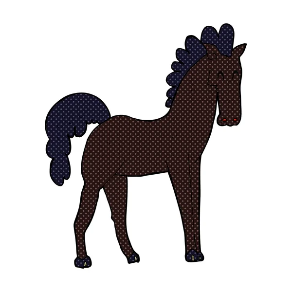 Historieta caballo de dibujos animados — Vector de stock