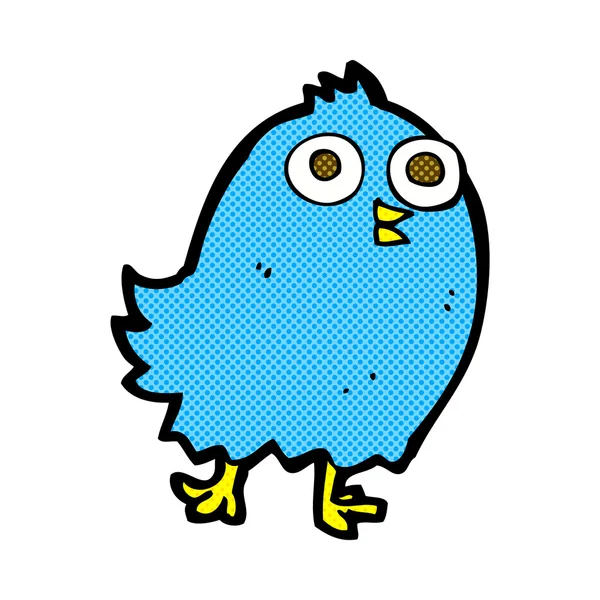 Komik karikatür mutlu kuş — Stok Vektör