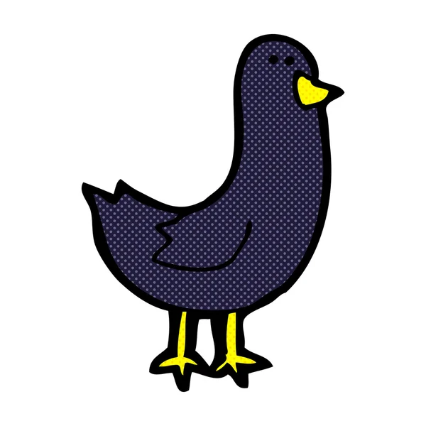 Pájaro historieta cómica — Vector de stock