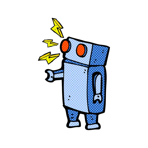Komiska cartoon robot — Stock vektor