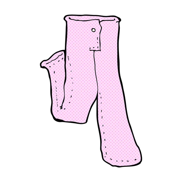 Cómic de dibujos animados par de pantalones de color rosa — Vector de stock