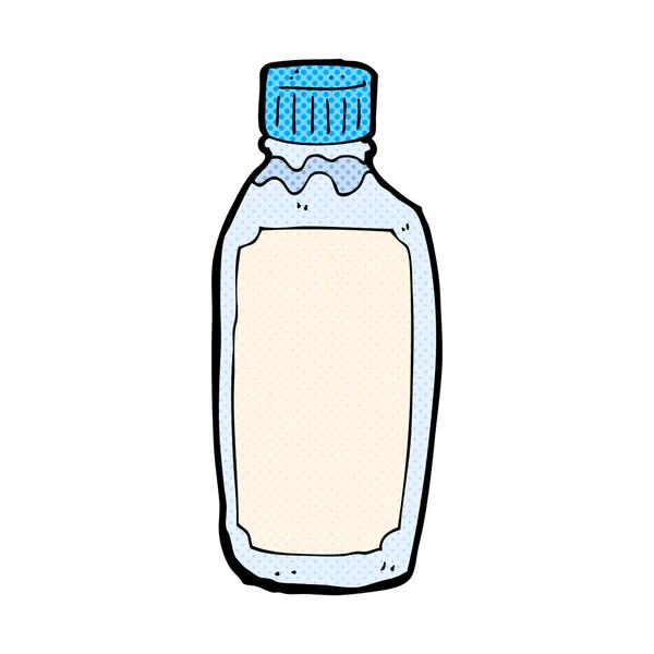 Strip cartoon drankje fles — Stockvector