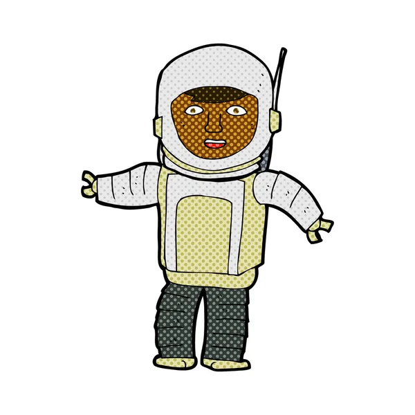 Komiks kreskówka astronauta — Wektor stockowy