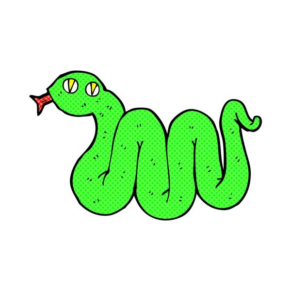 Funny comic cartoon snake — Stock Vector