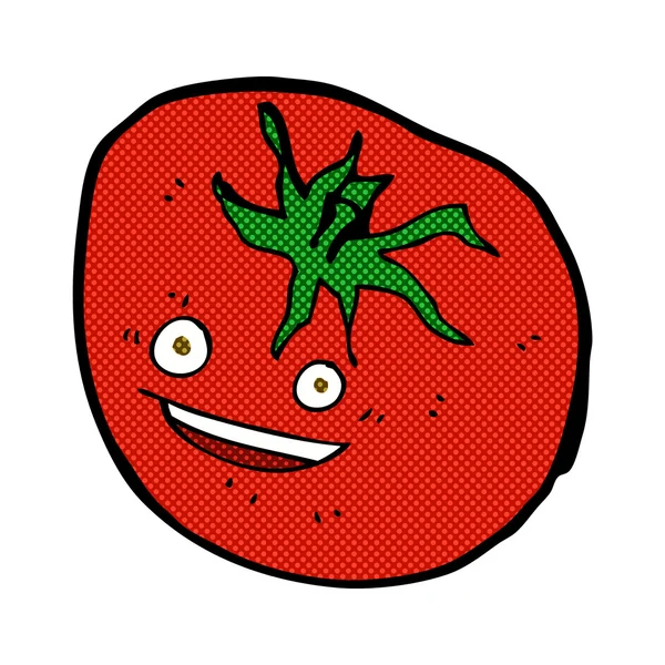 Dessin animé comique tomate heureuse — Image vectorielle