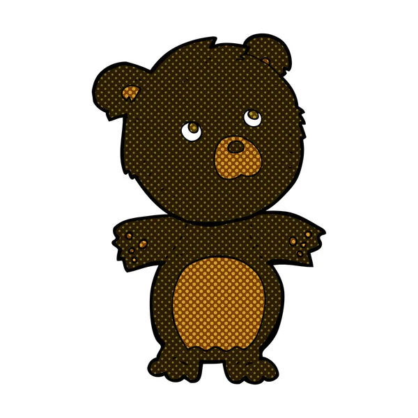 Comic cartoon funny teddy bear — Stock Vector