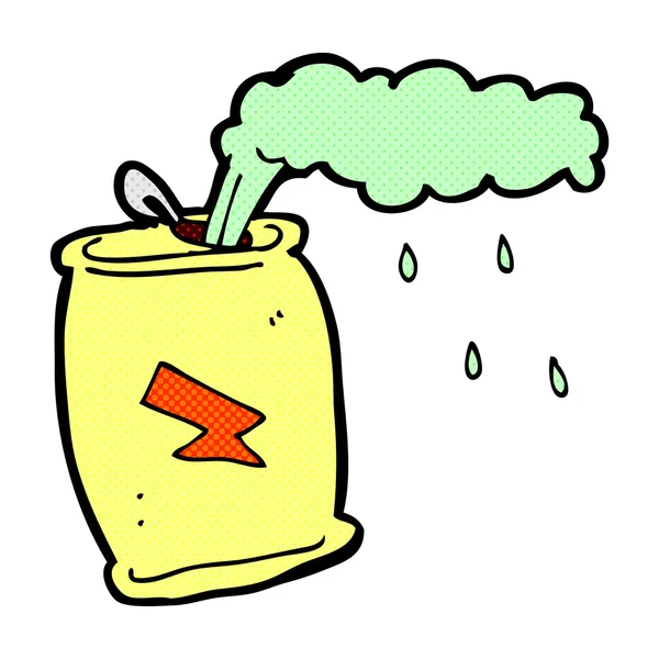 Komiks kreskówka syczenie soda może — Wektor stockowy