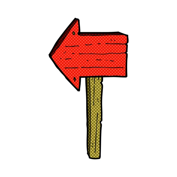 Caricatura cómica signo de poste — Vector de stock