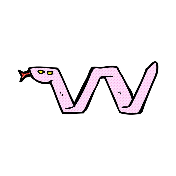 Cómic símbolo de serpiente de dibujos animados — Vector de stock