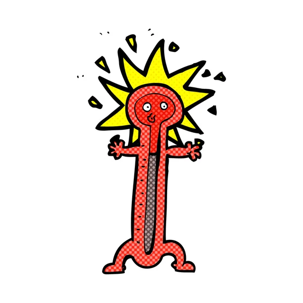 Strip cartoon thermometer — Stockvector