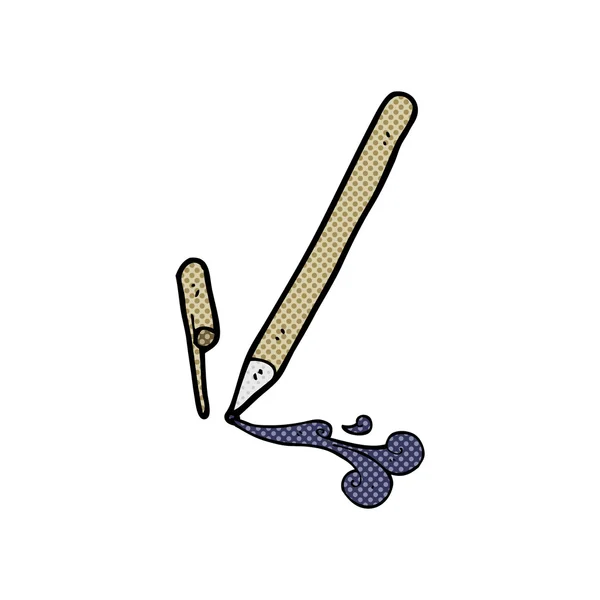 Strip cartoon pen — Stockvector