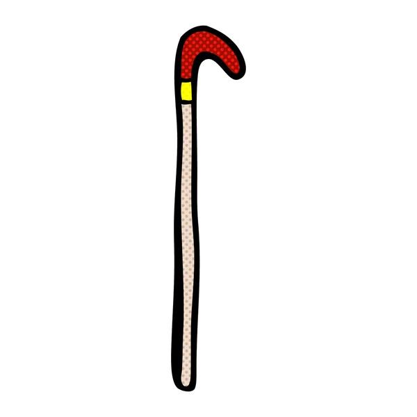 Bande dessinée bâton de marche — Image vectorielle