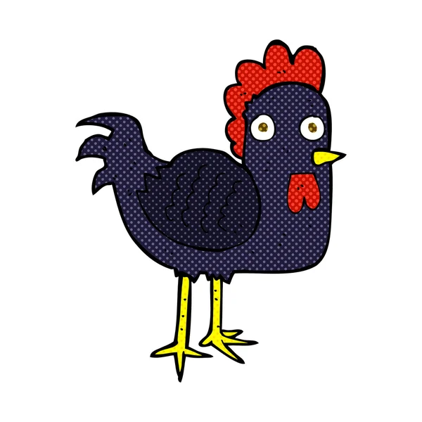 Comic cartoon chicken — Stock Vector