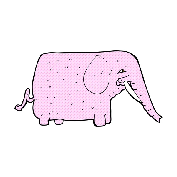 Strip cartoon grappige olifant — Stockvector