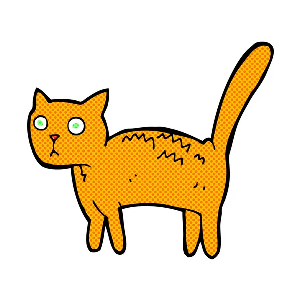 Historieta de dibujos animados asustado gato — Archivo Imágenes Vectoriales