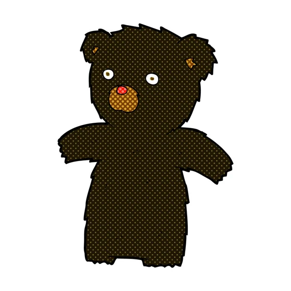 Bande dessinée ours noir — Image vectorielle