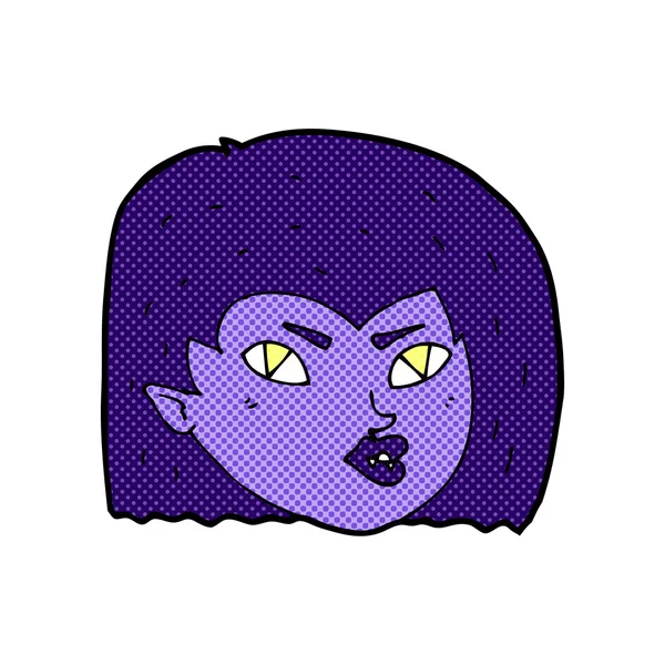 Cara de vampiro de dibujos animados cómicos — Vector de stock