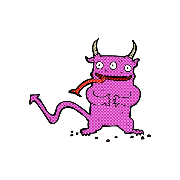 Strip cartoon weinig demon — Stockvector