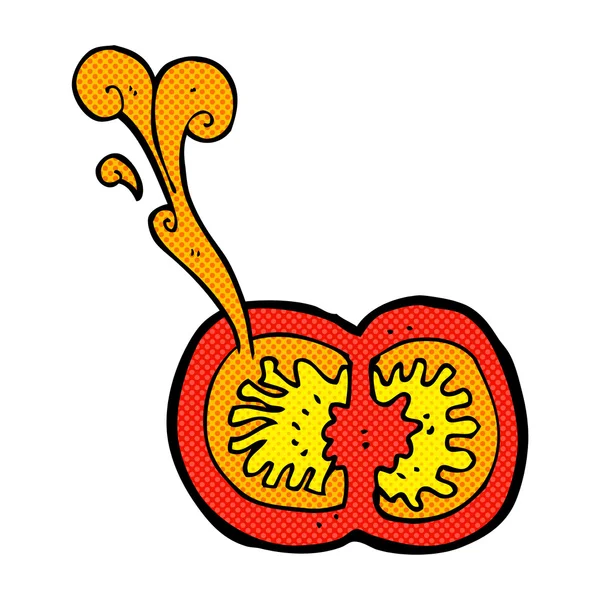 Komiks kreskówka soczysty pomidor — Wektor stockowy