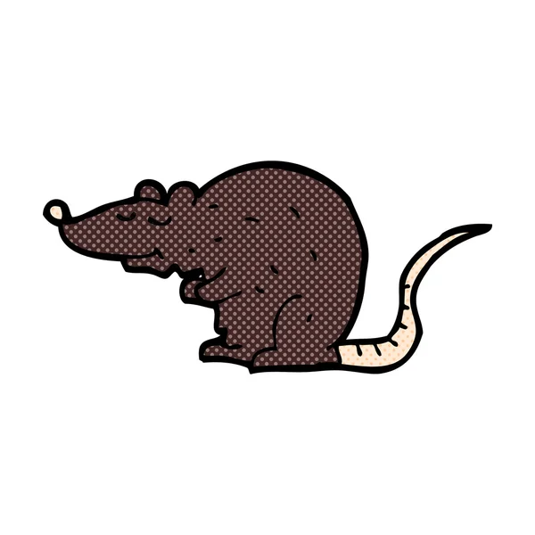 Strip cartoon zwarte rat — Stockvector