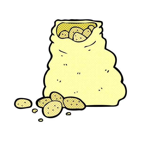 Fumetto sacco di patate — Vettoriale Stock