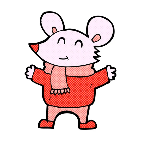 Comic cartoon mouse — Stock Vector