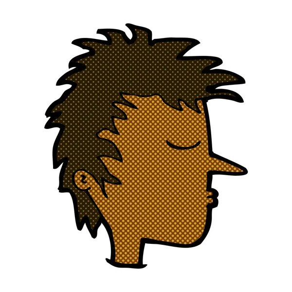 Cara masculina de dibujos animados cómicos — Vector de stock