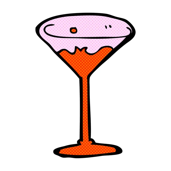 Cocktail dessin animé comique — Image vectorielle