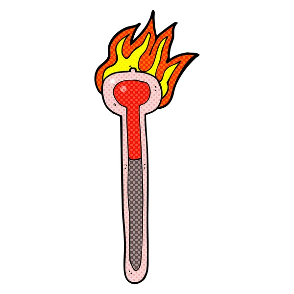 Komik karikatür sıcak termometre — Stok Vektör