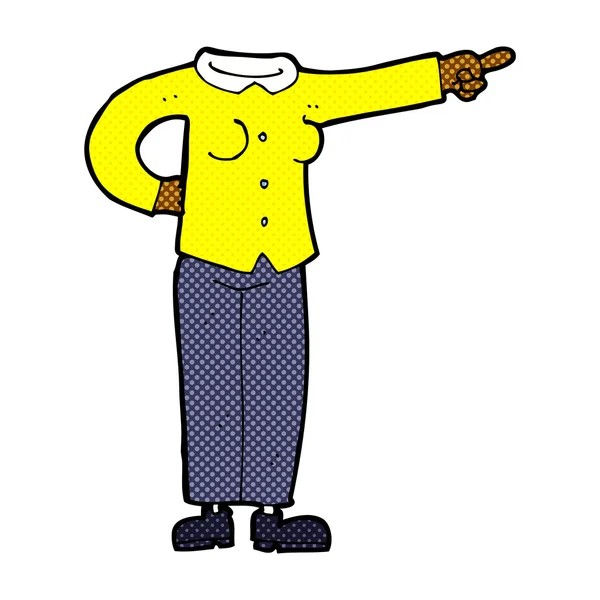 Komiska tecknad peka kroppen (blanda och matcha komiska teckningar eller lägga till — Stock vektor