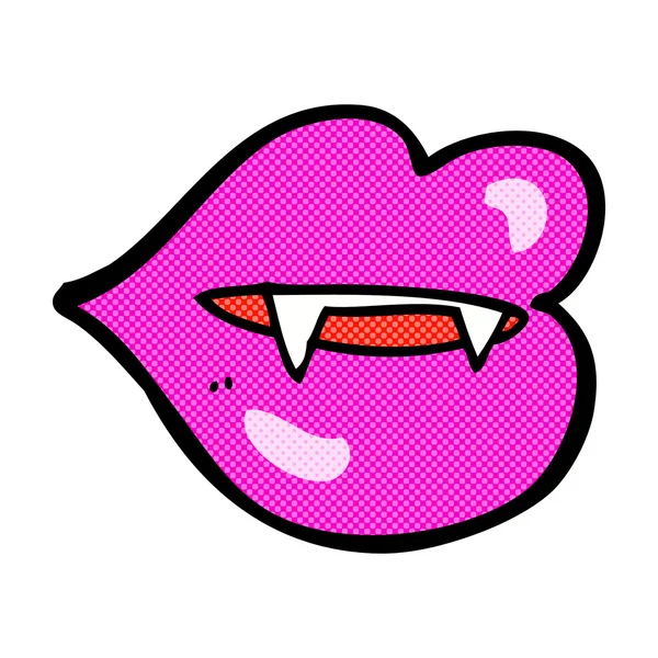 Komik karikatür vampir dişleri — Stok Vektör