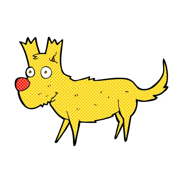 Comic cartoon söta lilla hund — Stock vektor