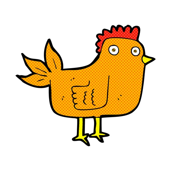 Comic cartoon hen — стоковый вектор